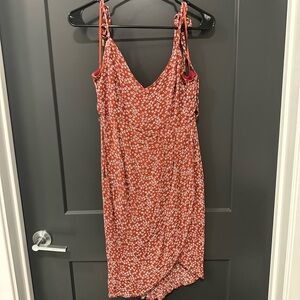 Hello Molly Red Floral Asymmetrical Dress